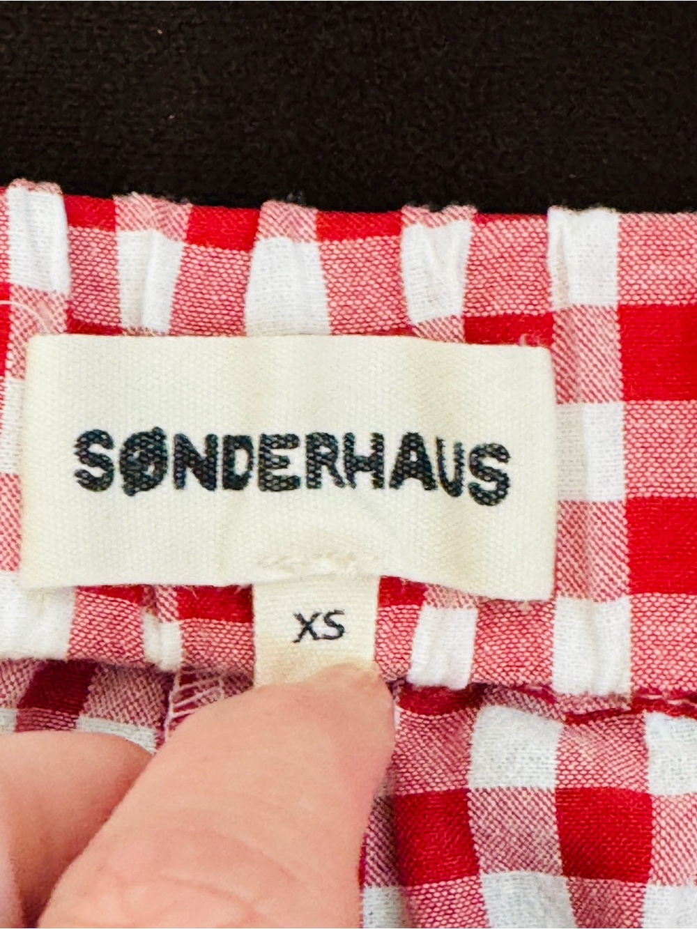 Sonderhaus Perfect Pants Red & White Gingham Relaxed Fit Cotton Pants Size XS - Picture 10 of 12